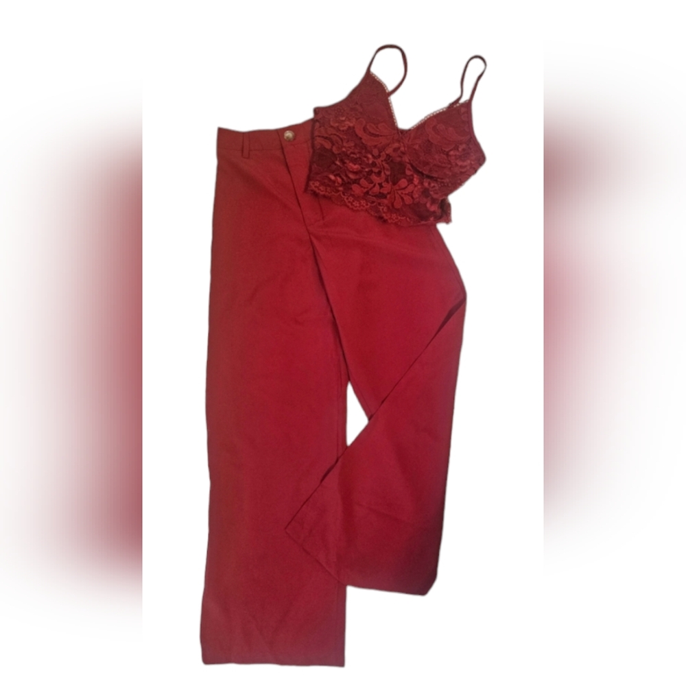 Red Pant and Cami Set